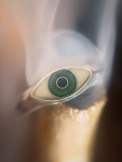 Lover's Eye Sterling Silver Signet Ring | Custom Handmade Eye Ring