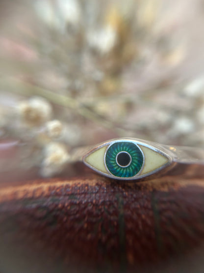 Lover's Eye 18K Gold Signet Ring | Custom Handmade Eye Ring