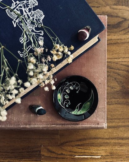 Lily of the Valley Enameled Trinket Dish