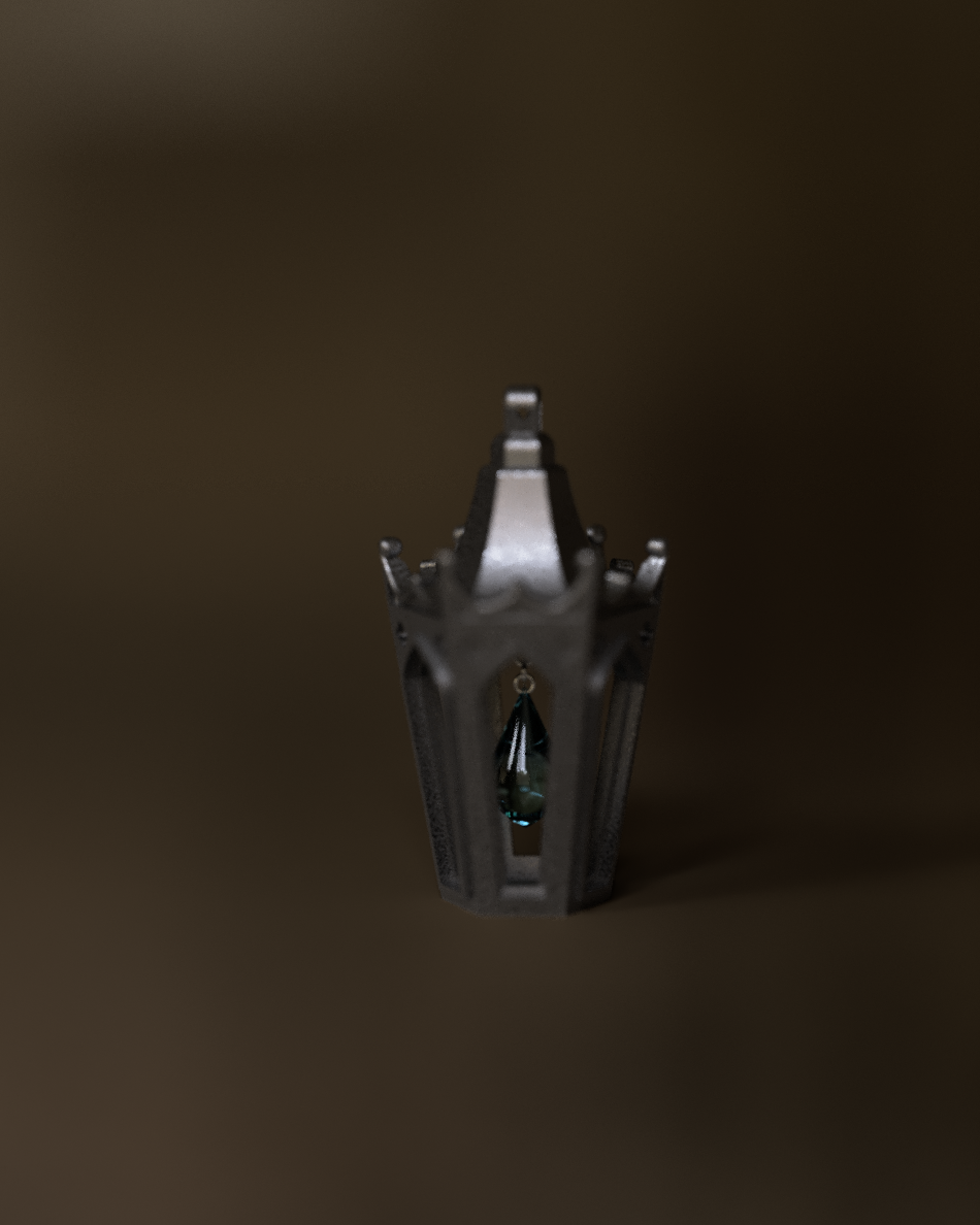 Will o' the Wisp Lantern Sterling Silver Pendant
